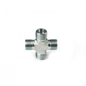 Xc 5/8 3/8 Inch 1/4″ 12 To Metric Hydraulic Adapters Cross Pipe Fitting