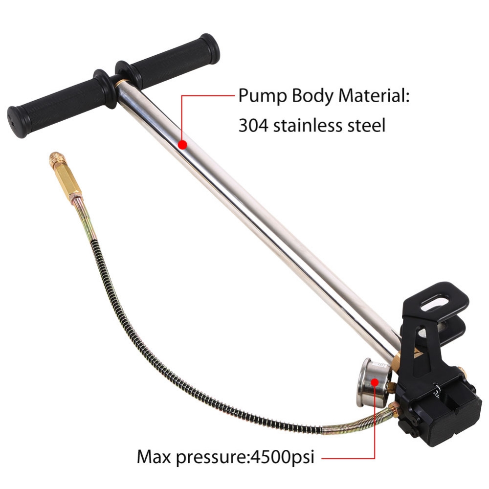 Pcp charging bottle hand pump shooting sled