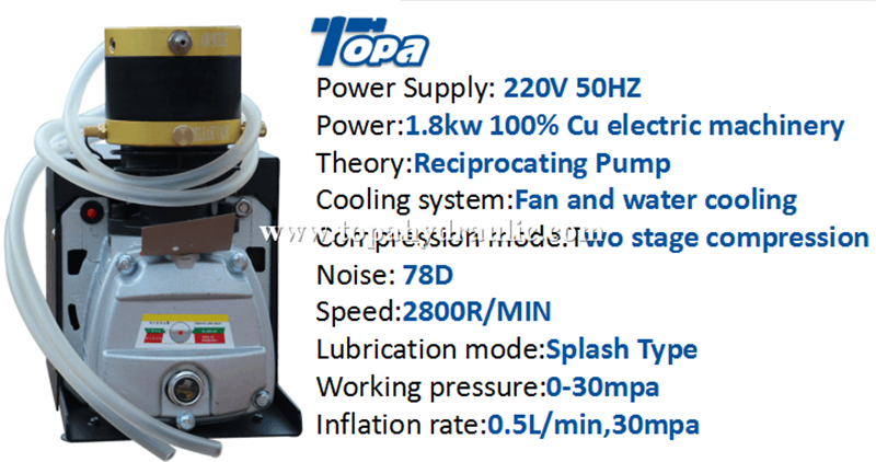 portable Air Tank 300 bar compressor