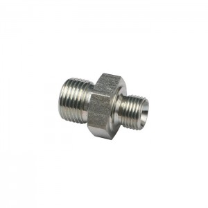 Carbon Steel Metric Male 24 Degree To 1/4 Bsp Nipple Male Hydraulic Hose Fitting
