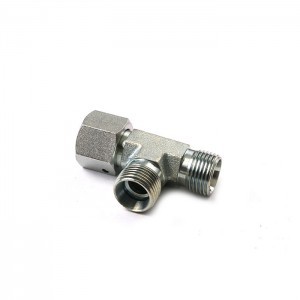 CC Braided Hose Female Metric Male Adapters Tee Fittings With Swivel Nut