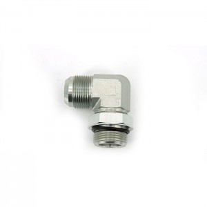 6801LL Male Unf Jic 37 Deree Pipe Hex Nipple To Sae O-ring 90°adapter Hydraulic Fitting