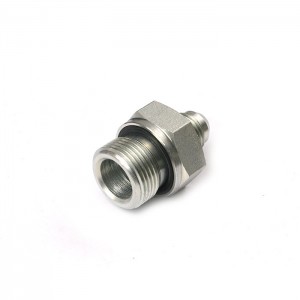 1JM 2inch  Hydraulics Jic To Metric Male Straight Zinc Galvanized Hydraulic Adapter