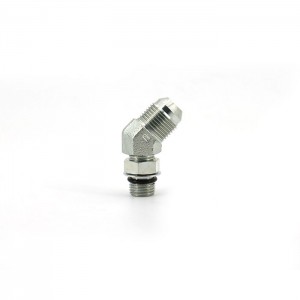 6801LL Male Unf Jic 37 Deree Pipe Hex Nipple To Sae O-ring 90°adapter Hydraulic Fitting