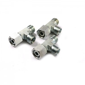 CC Braided Hose Female Metric Male Adapters Tee Fittings With Swivel Nut