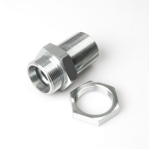 Custom Weldless Double Union Bulkhead Connector Hydraulic Fitting