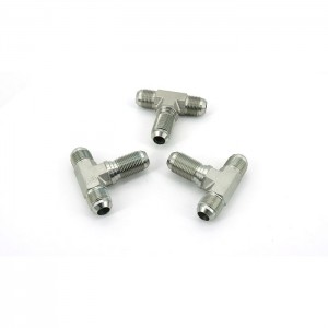 2605 male thread high pressure hydraulic pipe fitting stainless steel tee